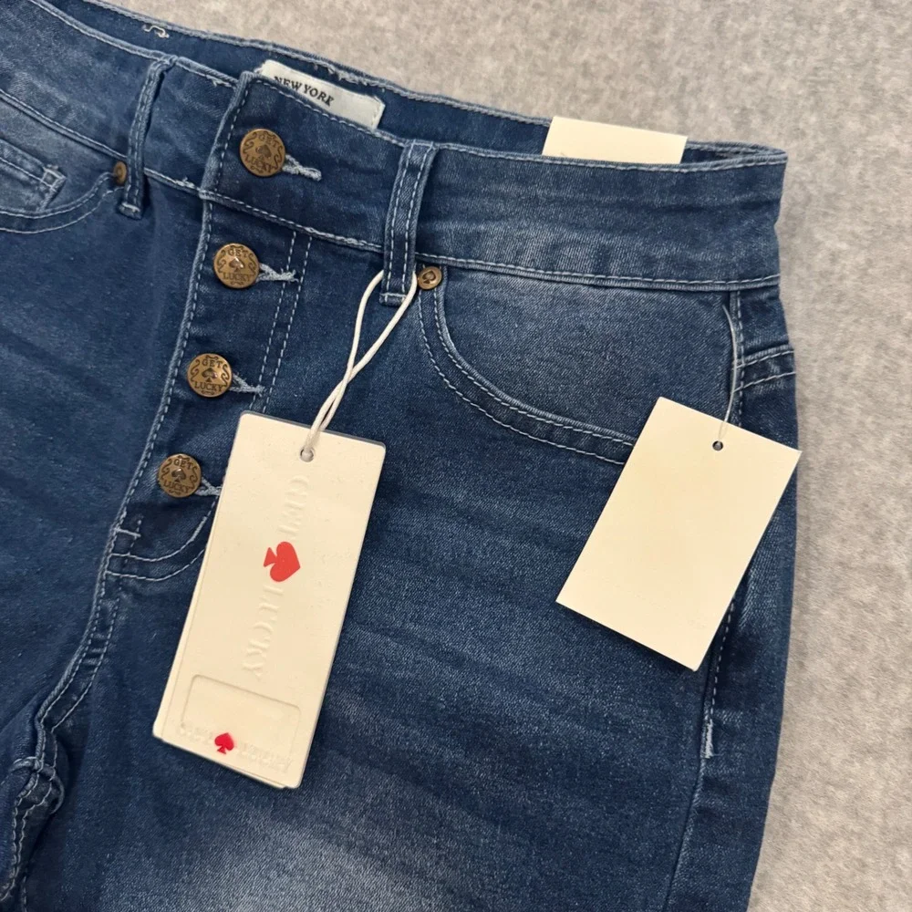 Get Lucky Brand Womens High Rise Button Fly Denim Shorts‎ Size 5 NEW JORTS